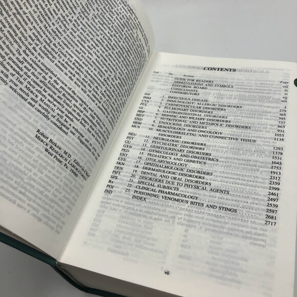 Vintage 1992 The Merck Manual of Diagnois and Therapy Sixteenth Edition Hardback - Picture 10 of 14